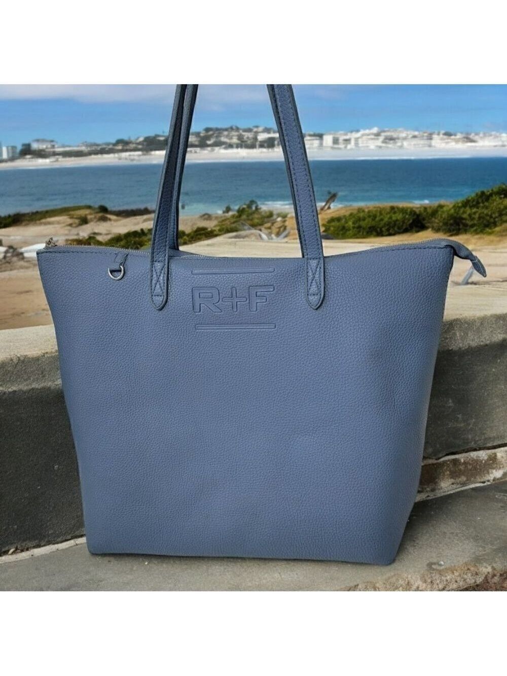 RODAN + FIELDS Blue Tote Bag With Make-Up Bag Pouch
